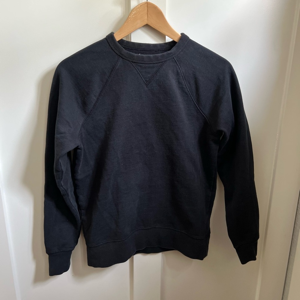 Everlane Black Crewcut Sweatshirt XXS